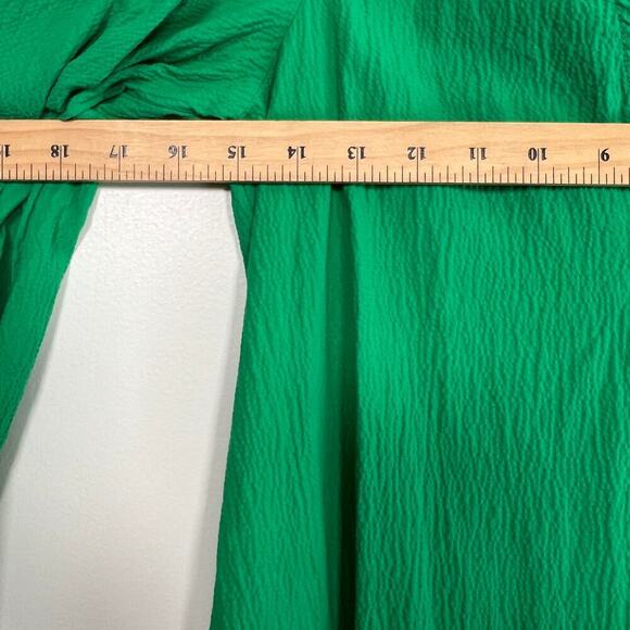 Asos Topshop Green Textured Poplin Chuck On Dress sz 2 - Picture 11 of 11